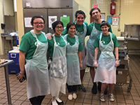 Group shot with aprons